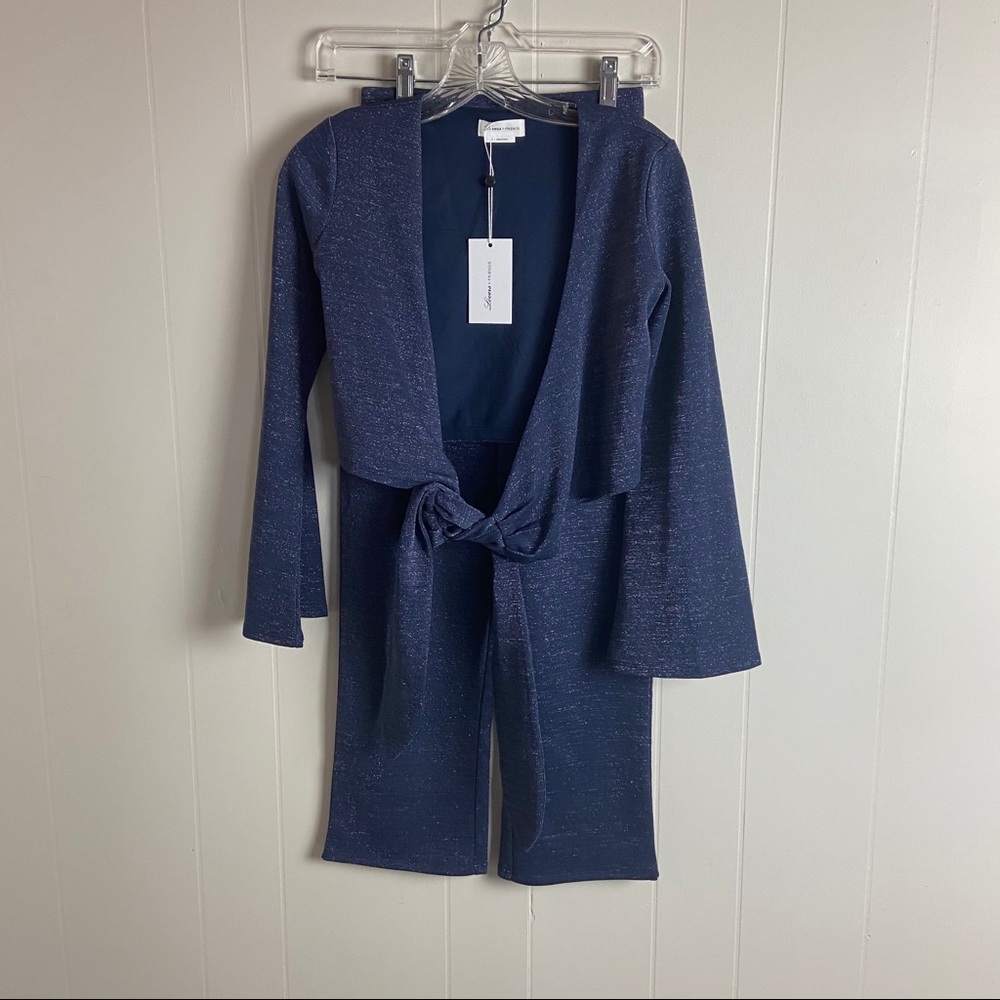 Friends + Lovers 2 Piece Noelle Wrap Top Pants New - Picture 5 of 9